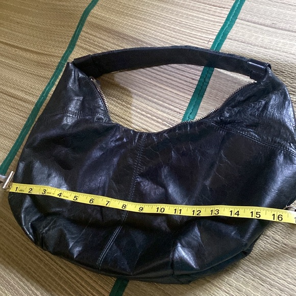 Genuine Black Leather Hobo Bag - Picture 4 of 15